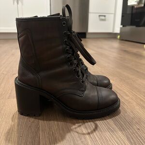 Thursday Boot Company Rebel Black Coffee Lace-Up Boots